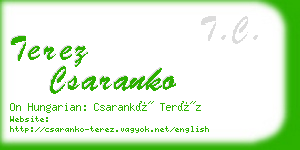 terez csaranko business card